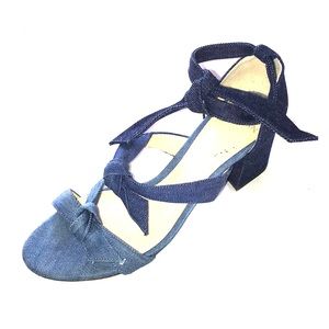 Alexandre Birman denim multi bow sandal